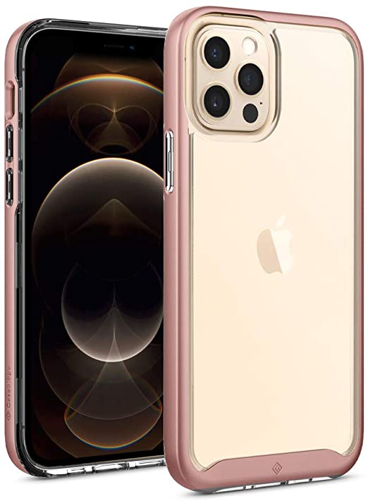 Caseology Skyfall Compatible with iPhone 12 Pro Case Compatible with iPhone 12 Case (2020) - Rose Gold