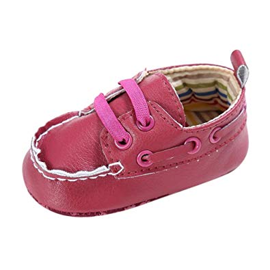 Voberry Newborn Baby Boy Girl Leather Crib Shoes Toddler Soft Sole Sneakers