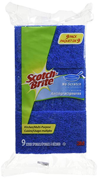 Scotch-Brite No Scratch Scrub Sponge, 9-Sponges per Pack