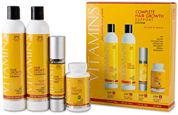 Vitamins Hair Growth Treatment Products - Hair Loss Treatment System to Stop Thinning Hair and Promote Regrowth – Includes Shampoo, Conditioner, Vitamins and Hair Growth Accelerating Serum