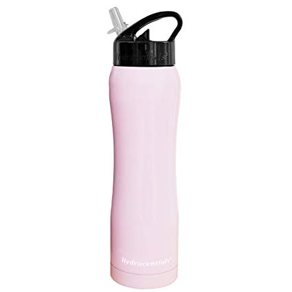 Hydracentials Stainless Steel Vacuum Insulated Water Bottle With Straw