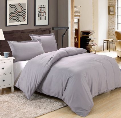 Colourful Snail 3-piece Luxury Duvet Cover Set Includes Duvet Cover and 2 Matching Pillow Shams Ultra Soft and Easy Care Wrinkle and Fade Resistant QueenFull Grey