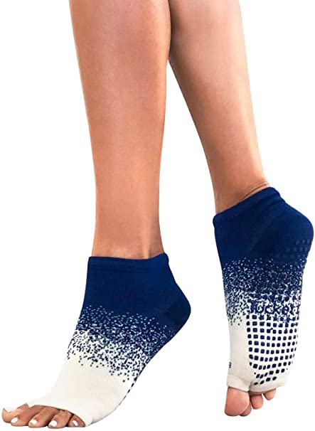 Yoga Socks for Women Non Slip, Toeless Non Skid Sticky Grip Sock - Pilates, Barre, Ballet