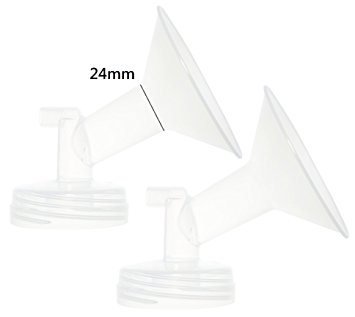 Nenesupply Generic Two 24MM Flanges for Spectra S2 Spectra S1 Spectra 9 Plus Breastpump. Made By Nenesupply. Not Original Spectra Flange Not Original Spectra Baby USA Parts Use with WideMouth Bottle