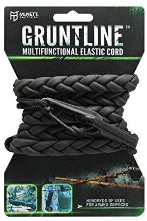 McNett Tactical GRUNTLINE-Flexible Utility Elastic Cord Line with Clips