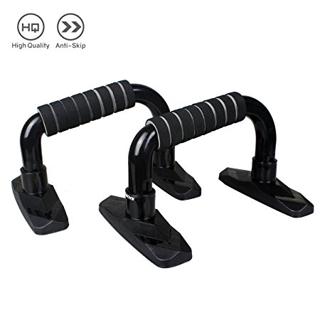 PULCHRA Push Up Stands, Incline-Press, Skid-Resistant, Push Press Up Bars Handles Grips Set, Exercise Power Fitness Muscles Training Workout Device Equipment Pro-Black
