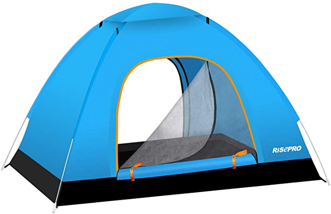 RISEPRO Instant Automatic pop up Camping Tent, 2-3 Persons Lightweight Tent, Waterproof Windproof, UV Protection, Perfect for Beach, Outdoor, Traveling,Hiking,Camping, Hunting, Fishing
