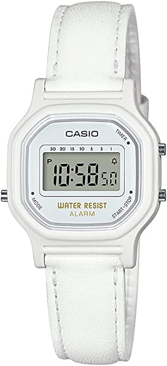 Casio Women's 'Classic' Quartz Resin Casual Watch, Color: White (Model: LA11WL-7A)