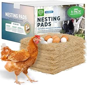 Small Pet Select - Chicken Nesting Pads (8-Pack), 13x13, for Hens, Fits Most Nesting Boxes, Chicken Coop Nest Liners