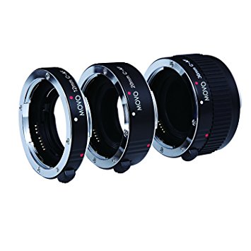Movo Photo AF Macro Extension Tube Set for Canon EOS DSLR Camera with 12mm, 20mm & 36mm Tubes (Metal Mount)