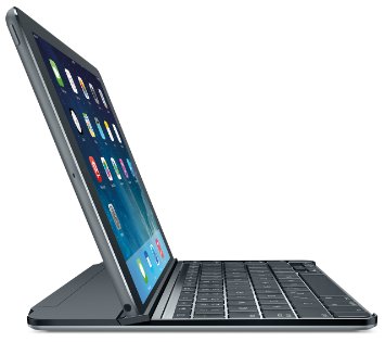Logitech Ultrathin Magnetic Clip-On Keyboard Cover for iPad Air, Space Gray