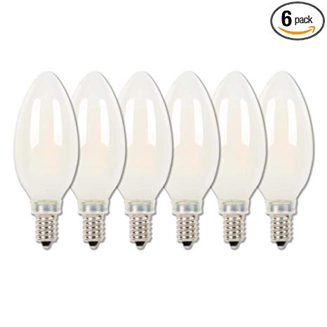 Westinghouse Lighting 5060120 2.5W B11 Dimmable Filament Led Light Bulb (6 Pack), Six, Soft White