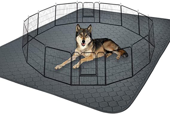 Snagle Paw Dog Playpen Mat XXL Washable Whelping Pad, 72"x72" Waterproof Puppy Pee Pads for Large Crate Dog Floor Mat,Reusable Dog Pee Pads for Dog Playpen,Kennel,Whelping Box,Training or Traveling