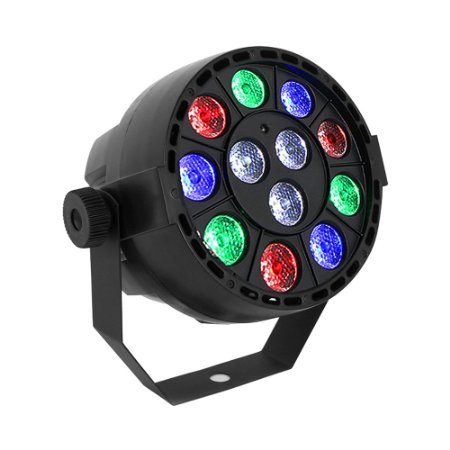 YeeSite 12LED Par Light for Stage Lighting RGBW Effect by Voice Activated and DMX512 Control