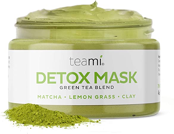 GREEN TEA DETOX FACE MASK By Teami | Our 100% Best Facial Care Mud Masks with Bentonite Clay for a Natural, Hydrating Cleanse of Dry Skin that Removes Blemishes | Antioxidant, Moisturizing, Anti-aging