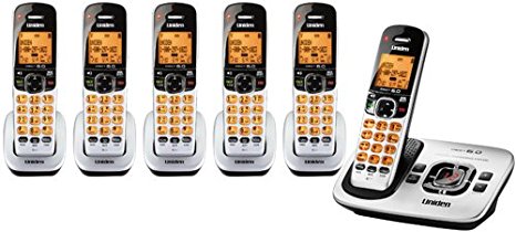 Uniden D1780 Cordless Phone with 5 DCX170 Extra Handsets (Bundle)