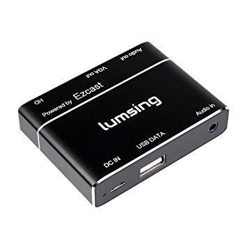 Lumsing 1080P USB to VGA Digital AV Adapter, USB-A / Micro USB To VGA / HDMI / Audio Converter Box Support IOS/Android/Window System for Apple MacBook iPhone iPad Android Smart Phones (Black)