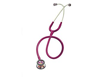 3M Littmann Classic II Infant Stethoscope, Rainbow-finish Chestpiece, Raspberry Tube, 28 inch, 2157