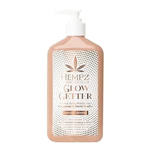 Hempz Glow Getter Bergamot & Warm Vanilla Herbal Body Moisturizer Lotion with Shimmer - 17 oz.