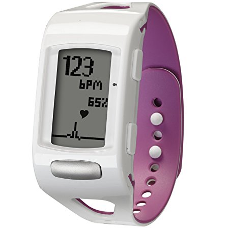 LifeTrak Zone C410W Women's 24-Hour Heart Rate Watch, White/Orchid