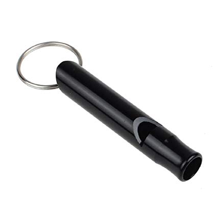 Sankuwen® Survival Aluminum Emergency Whistle Keychain for Camping Hiking (Black)