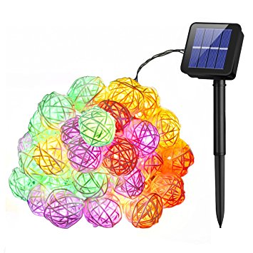 Cymas Solar String Lights, 21ft 30LEDs Outdoor Starry Fairy Lights, Solar Decorative Lights for Patio, Garden, Patio, Lawn, Party, Holiday and Musical Party Figurines