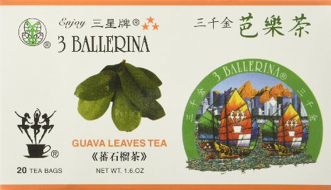 3 Stars 100% Pure Guava Leaf Tea - 20 Tea Bags (1.6 Oz)