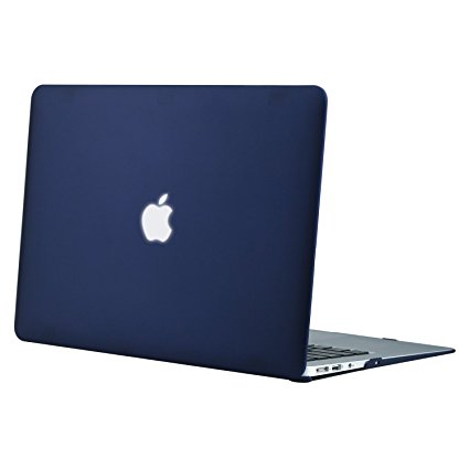 Mosiso Plastic Hard Case Cover for MacBook Air 11 Inch (Models: A1370 and A1465), Navy Blue