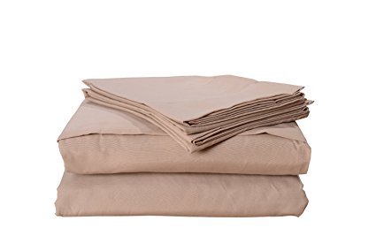 Honeymoon Lightweight Cotton Blend Sheet Set, Ultra Soft, Wrinkle Resistant, Twin - Cement