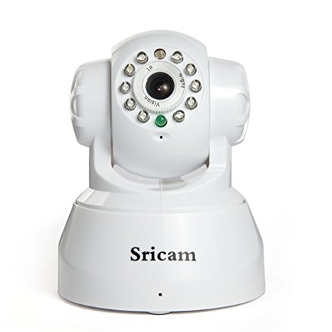 Sricam Wireless Two Way Audio IR Night Vision Pan Tilt Wifi Mini IP Camera Security Motion detection CCTV Camera (White)