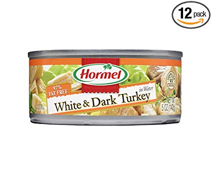 Hormel White & Dark Chunk Turkey, 5-Ounce Cans (Pack of 12)