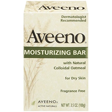 Aveeno Moisturizing Bar with Natural Colloidal Oatmeal for Dry Skin, Fragrance Free, 3.5 Ounce