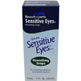 Bausch and Lomb Sensitive Eyes Rewetting  Drops 1 Ounce Bottle