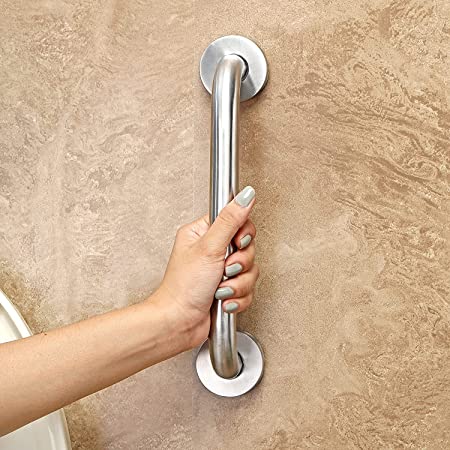 iSTAR Stainless Steel Wall Mounted Grab Bar, Towel Bar, Bathtub Rails, Safety Hand Support Balance Handle Bars, Bathroom Accessories for Home, Hotel- Chrome Finish (8 Inch, Pack of 1)