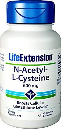 Life Extension N-Acetyl Cysteine 600 mg 60 Veg Caps 2 Pack