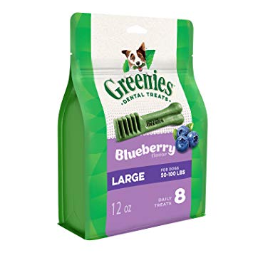 Greenies Bursting Blueberry Dental Chews Large Treats for Dogs - 12 oz.