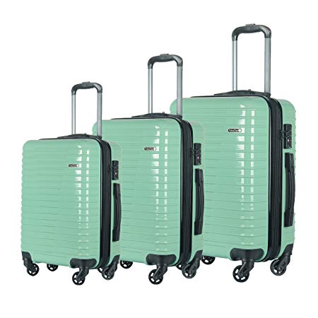 3 PC Luggage Set Durable Lightweight Spinner Suitecase LUG3 696 MINT