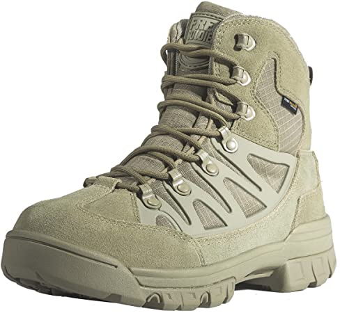 FREE SOLDIER Outdoor Men's Tactical Military Combat Ankle Boots Water Resistant Ligtweight Mid Hiking Boots