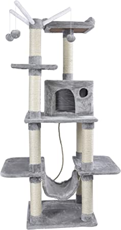 ECOLINEAR Cat Tree Condo Furniture Scratching Post Pet Kitten House (L)