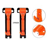 Original Auto Safety Life Escape Hammer Emergency Rescue Hammer Windows Punch Break and Seatbelt Cutter Pack of 2