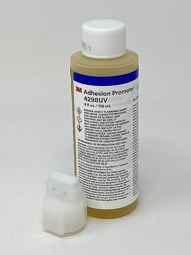 3M 4298UV Adhesion Promoter - Tape Primer 4 fl oz / 118 ml Bottle with 0.750" x 0.312" Felt Tip Applicator