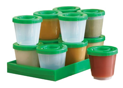 Fresh N Freeze 2 Ounce Reusable Baby Food Containers 12-Pack