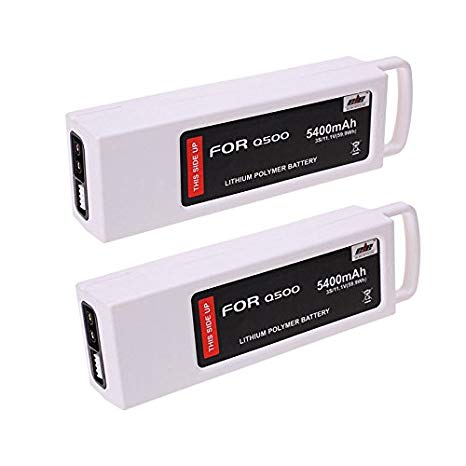 Jian Ya Na 5400mAh 3S 11.1 Volt Replacement Lipo Battery For Yuneec Q500 Series RC Drone Q500,Q500 ,Q500 4K Drone Quadcopter US (Pack of 2)