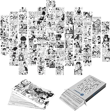 Woonkit My Hero Academia Posters (MHA), Anime Wall Collage, Manga Panels, Anime Room Bedroom Decor, Anime Posters Aesthetic, Anime Stuff, Anime Wall Decor, Anime Poster Pack, Manga Wall, 50PCS 4X6 INCH