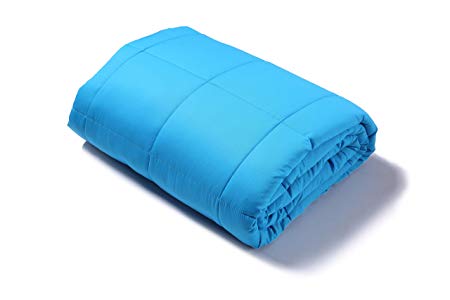 Gsleeper Weighted Blanket (Sky Blue, 48"x72" Twin Size 12LB),New Concept of Sleep, Comfortable Sleeping, Warm and Close-Fitting but not Bloated