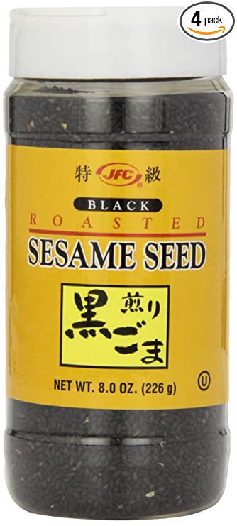 JFC Sesame Seeds, Black, 8-Ounce (Pack of 4)