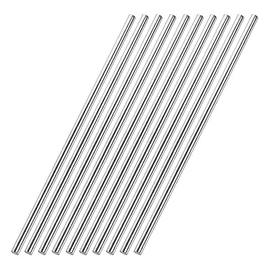 uxcell 5mm x 300mm 304 Stainless Steel Solid Round Rod for DIY Craft - 10pcs