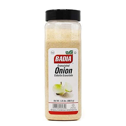 1.25 lb Bottle-Onion Granulated Powder/Cebolla Granulada en Polvo Kosher