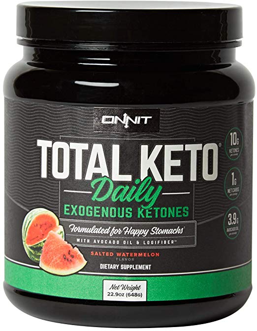 ONNIT Total Keto | Exogenous Ketones Supplement for Low Carb Diet | Premium Value Keto Supplement at 300g Ketone per Tub | Perfect Keto Fuel for Keto Shakes | Watermelon Flavor | 30 Servings