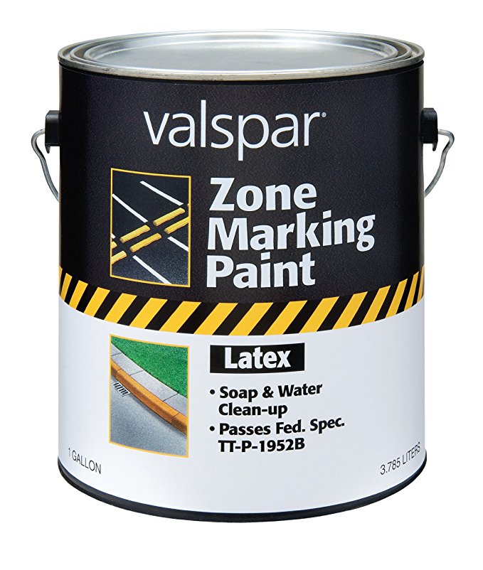 Valspar 24-136G Yellow Latex Zone Marking Paint - 1 Gallon